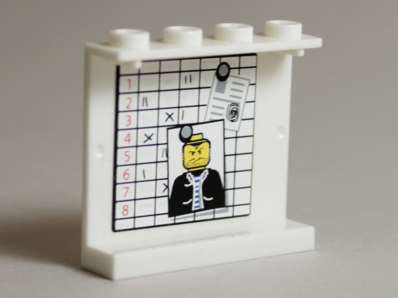 LEGO Seinäke 1x4x3 poliisin tilannekuvalla 4215bpb19