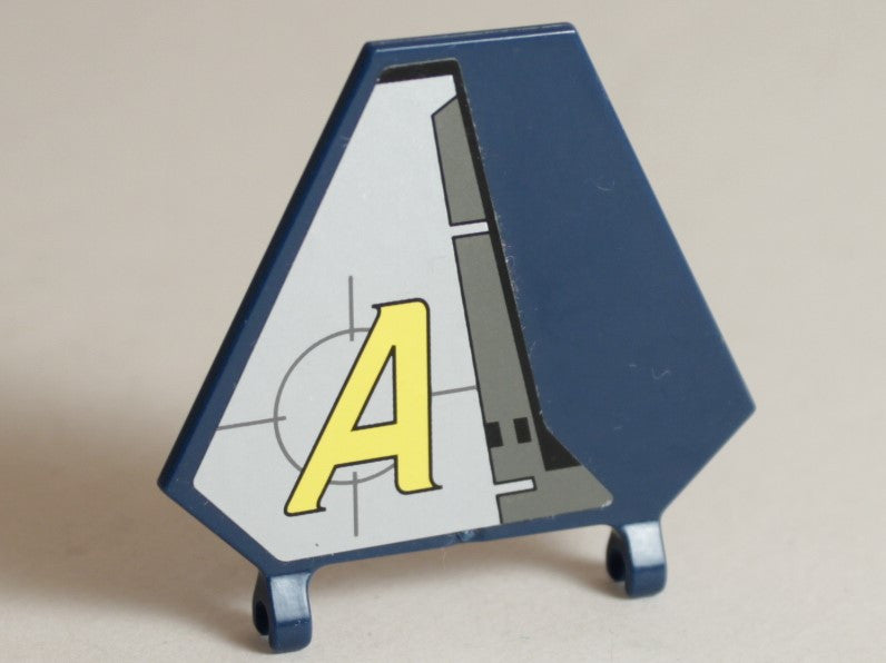 LEGO Lippu 5x6 kuusikulmainen liekkikuviolla vasen x1435pb002L