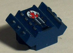 LEGO 2x2 Kaareva korkea konepelti sivunappuloilla "Rip"-kuviolla 30601pb06