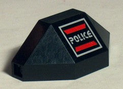 LEGO Seinäpaneeli 3x3x6 Ulkokulma Space Police-logolla 1 oikea 2468pb03