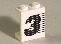 LEGO Seinäke 1x2x2 numerolla 3 4864pb03