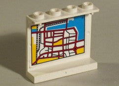 LEGO Seinäke 1x4x3 kaupunkikartalla, vesi 4215bpb05