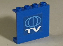 LEGO Seinäke 1x4x3 TV-logo maapallolla 4215pb035